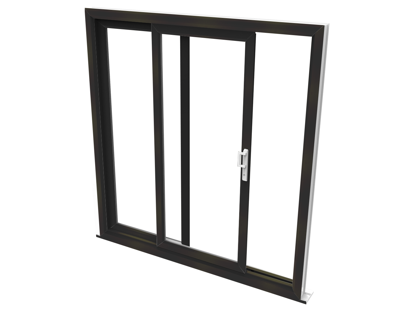 black sliding patio door