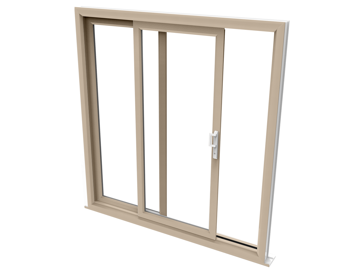 claystone colored sliding patio doors