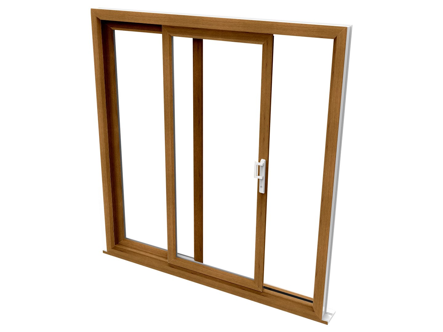 Ginger oak sliding patio door