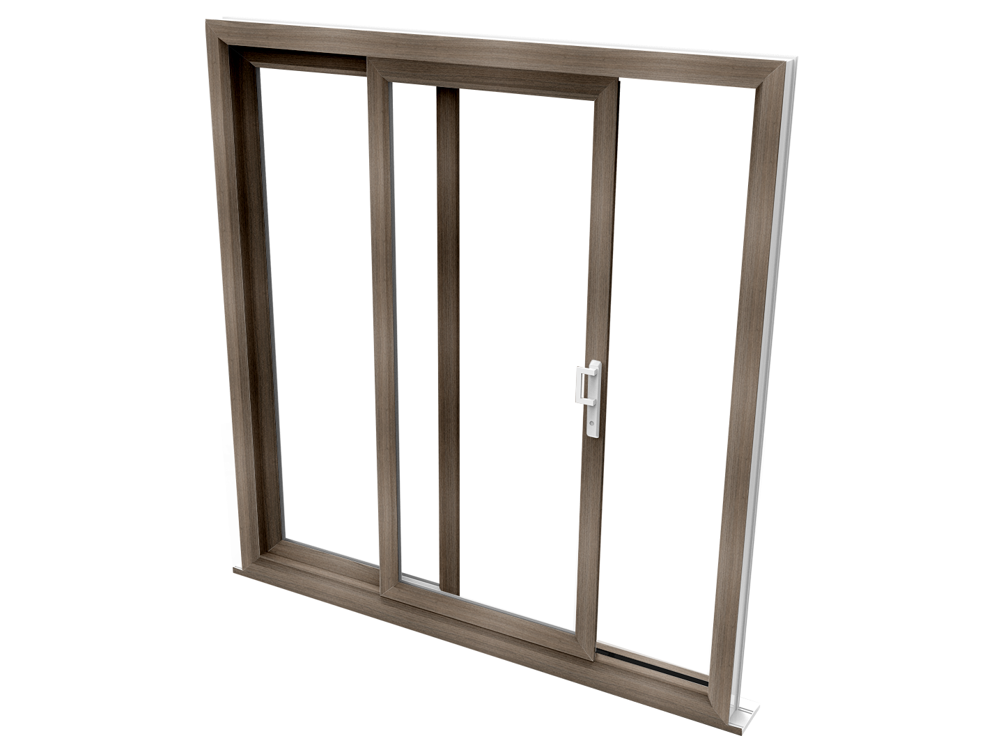 Greay cedar sliding patio doors