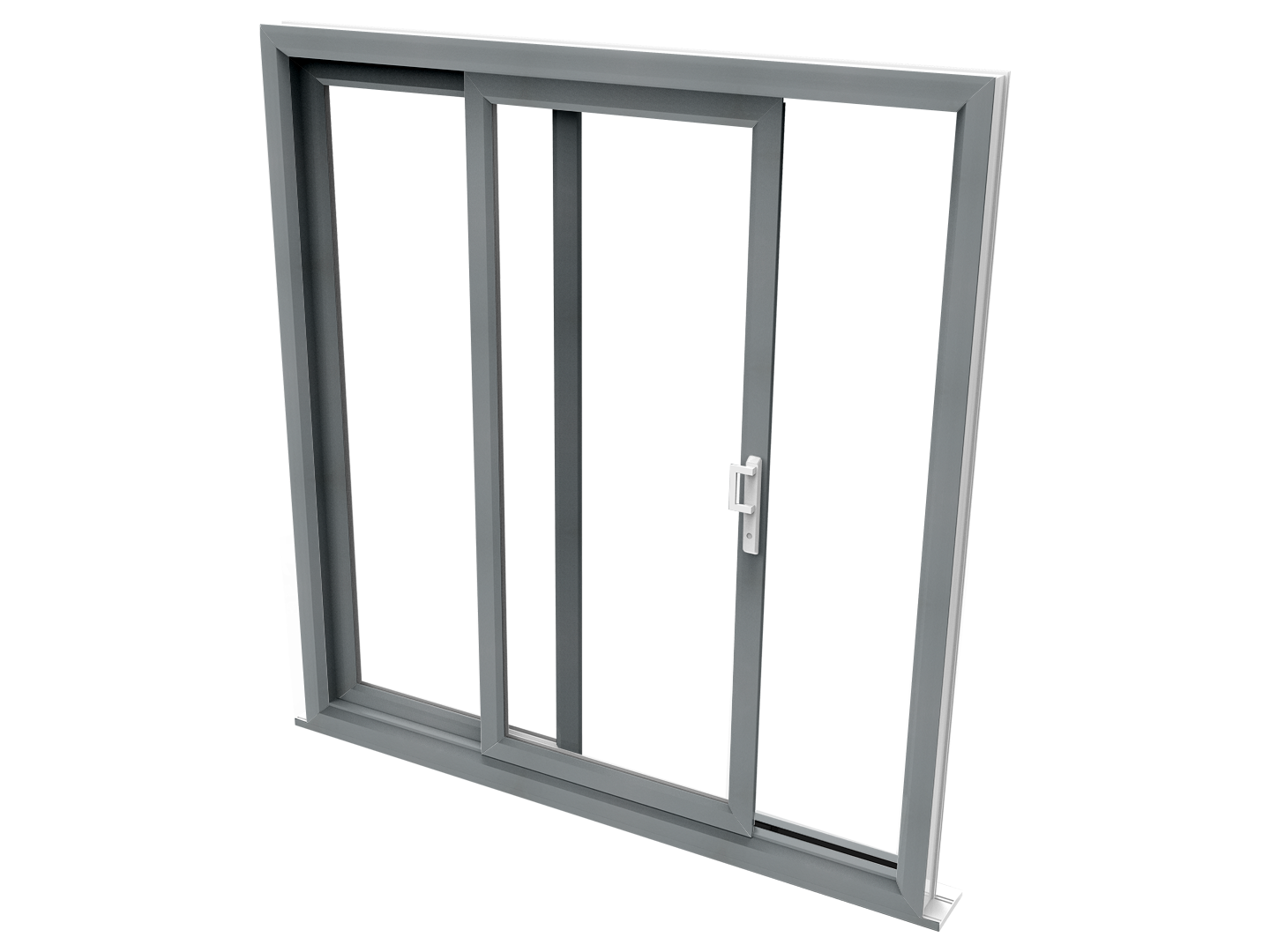 grey colored sliding patio doors