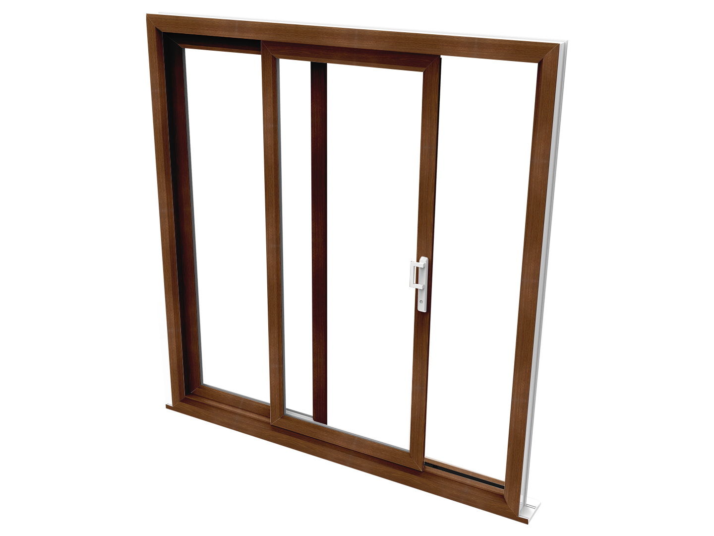 Honey colored oak sliding patio doors