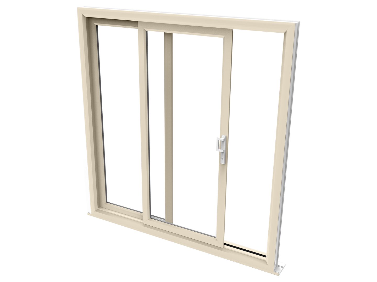 ice cream colored patio sliding door