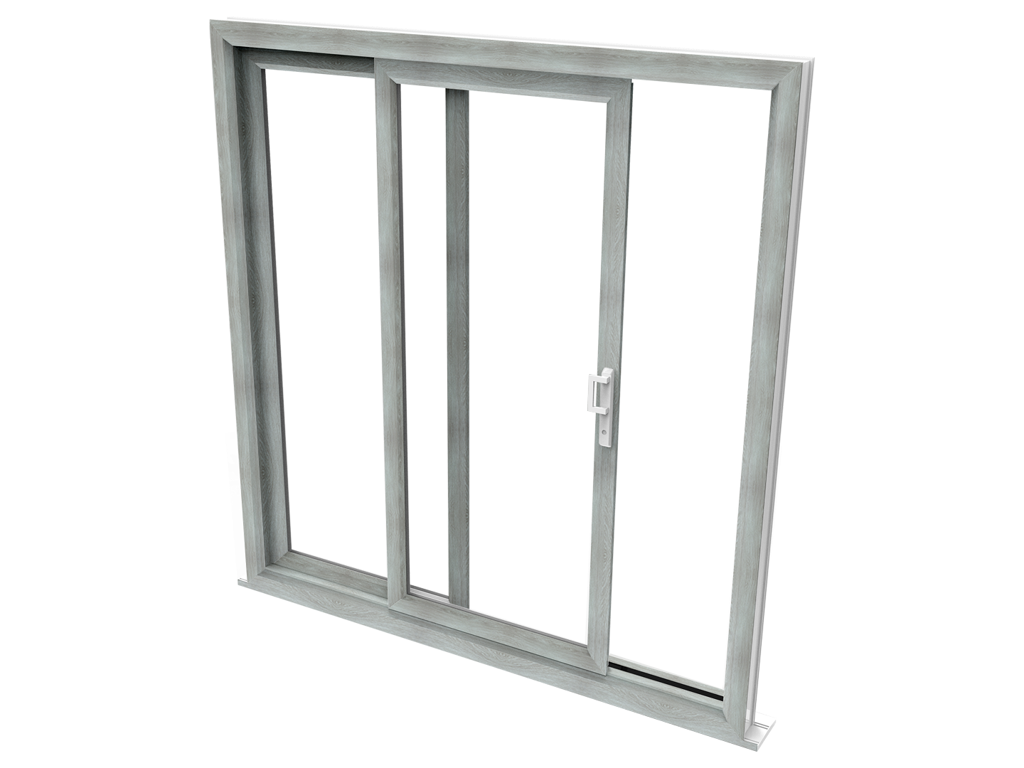Pepper oak sliding patio door