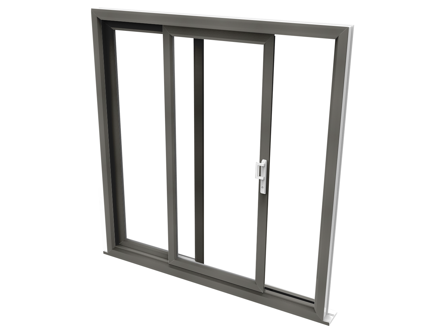 quartz grey colored patio sliding doors