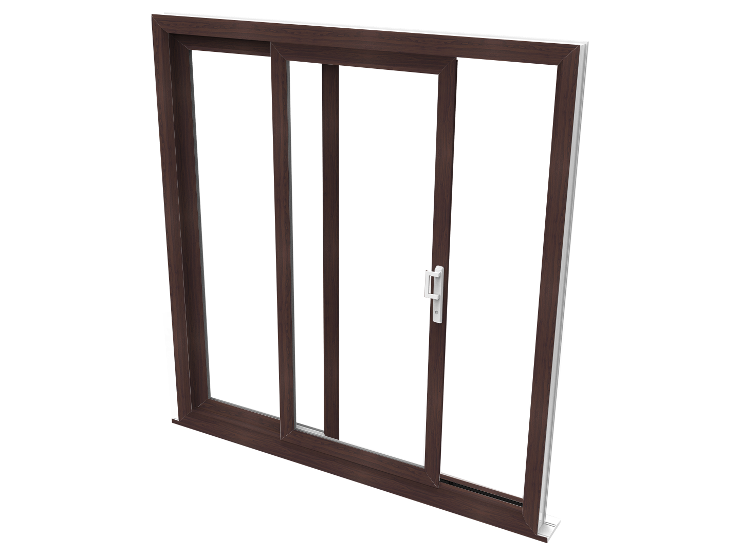 rosewood colored sliding patio doors