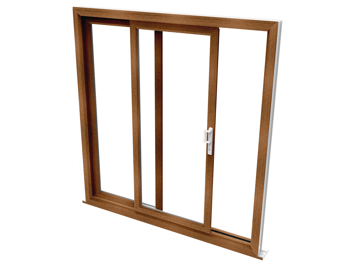 Rustic cherry colored sliding patio door