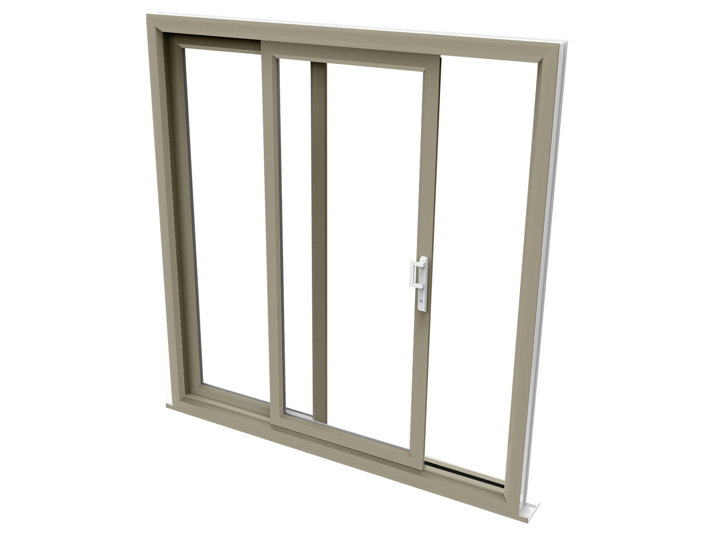 sage colored sliding patio door