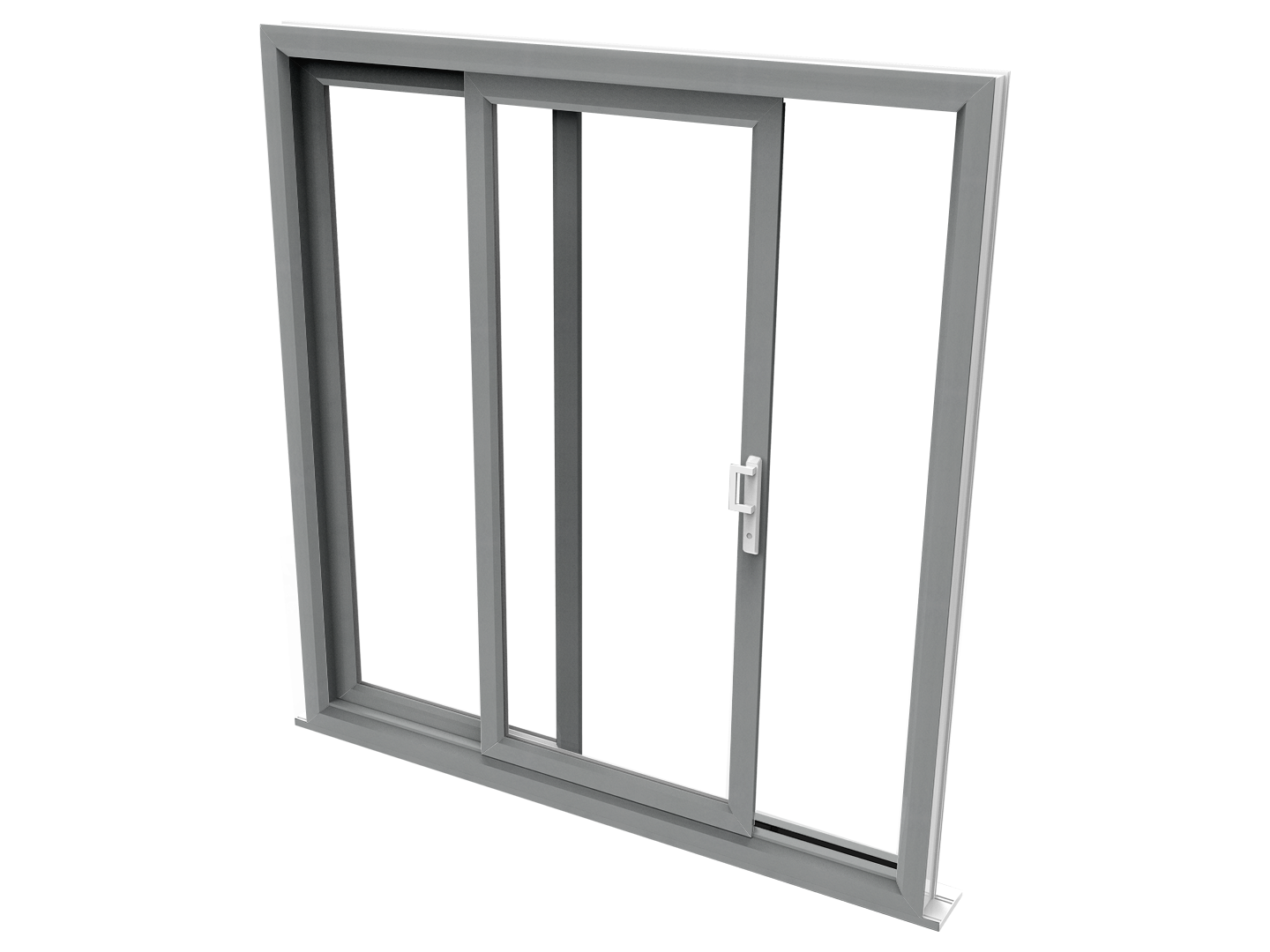 silver bullet colored sliding patio door