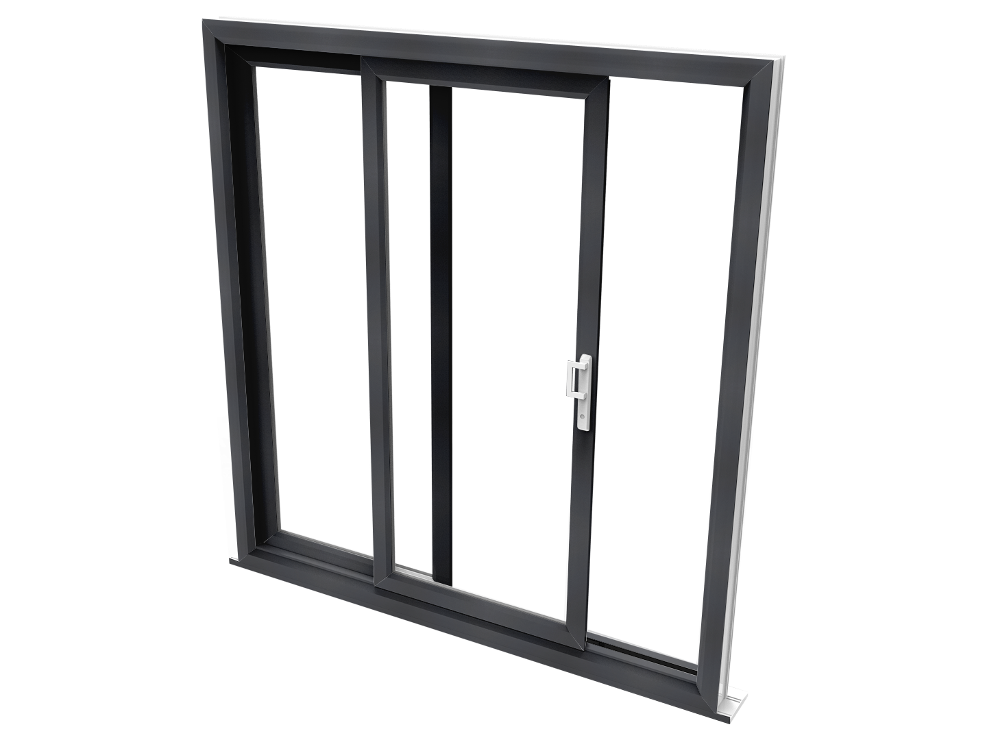 slate grey sliding patio door