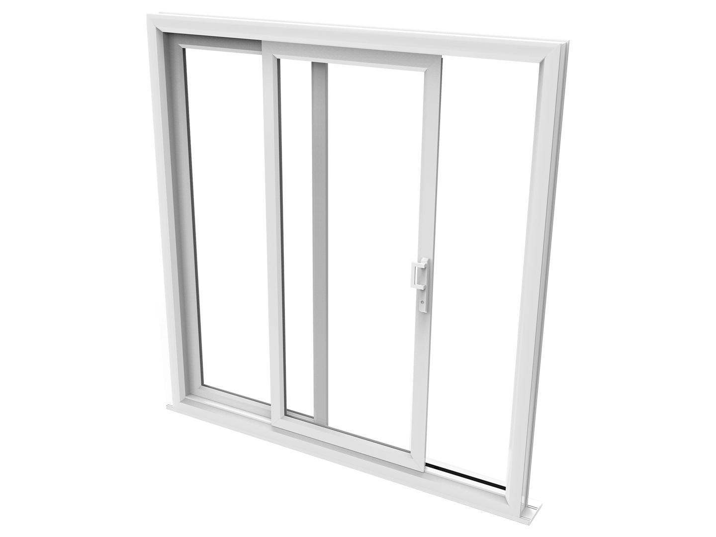 traffic white patio sliding door